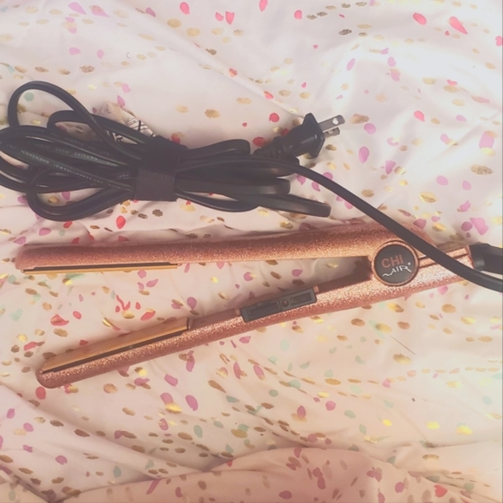 Rose gold glitter Chi Air flat iron!